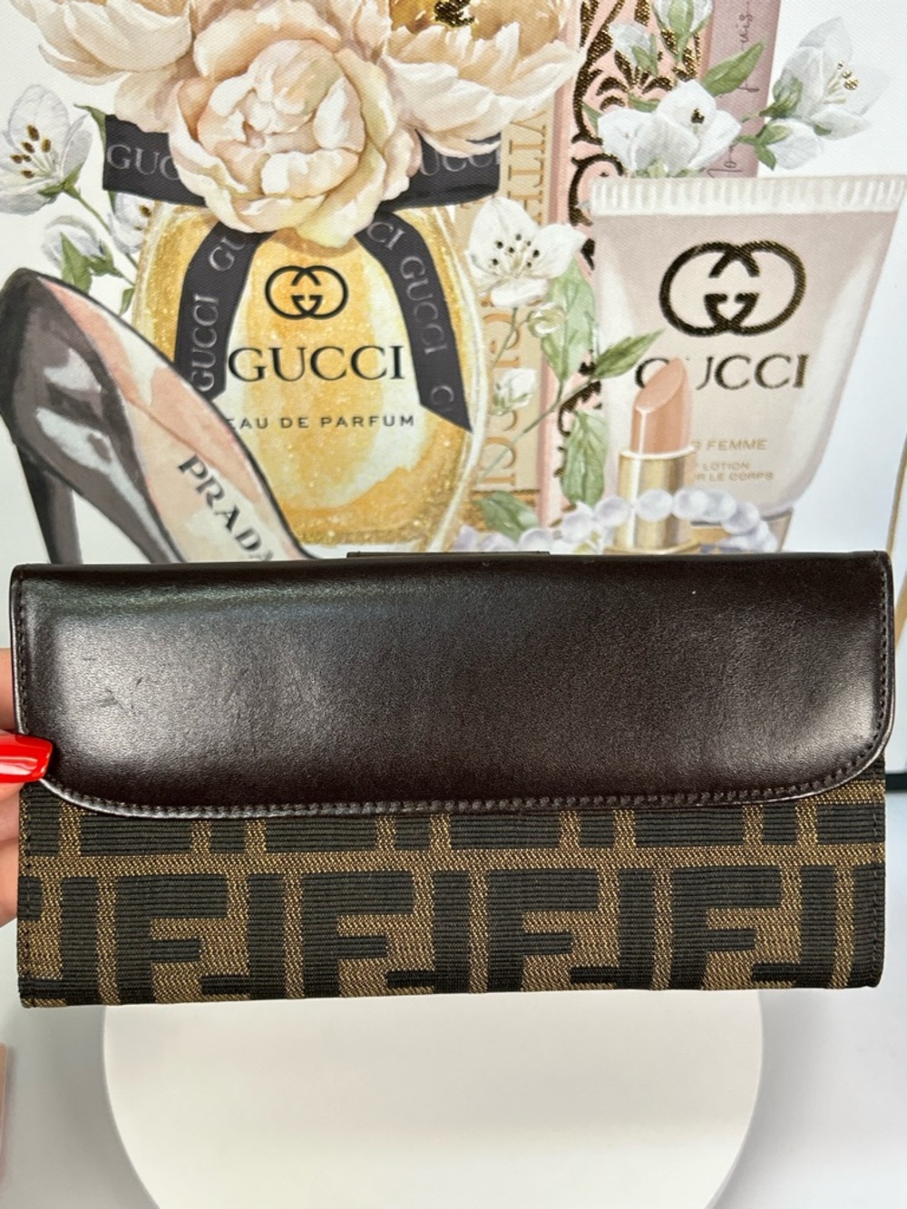 FENDI Zuchino Signature Flap Long Wallet ๐โค๏ธ - Picture 13 of 16